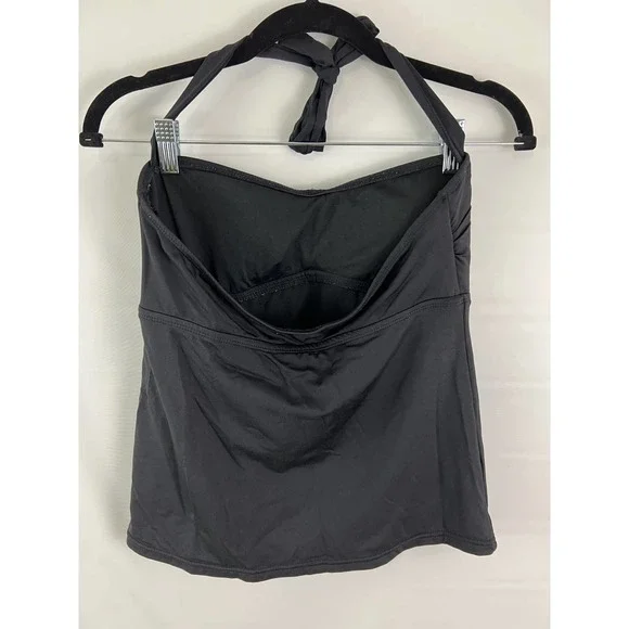 Bisou Bisou Black Halter Top by Michelle Bohbot Swimwear Size Medium Beach - Picture 2 of 4